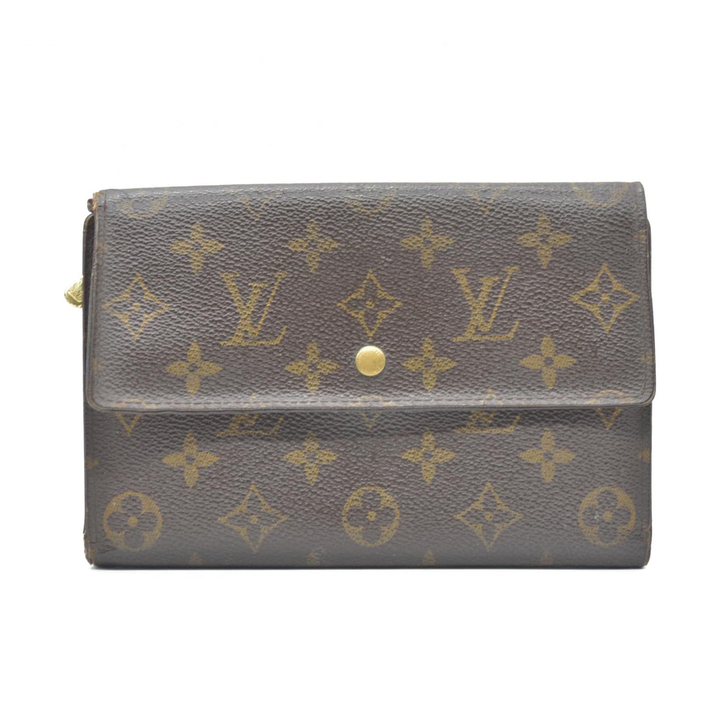 Louis Vuitton Monogram Pochette Passeport Trifold Wallet Brown CA0065