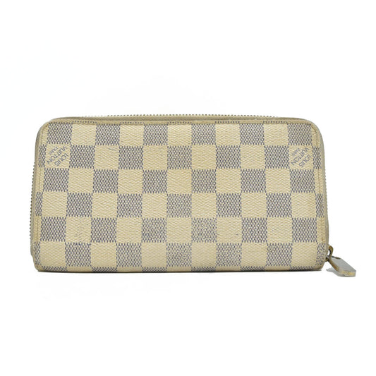 $915 2008 Louis Vuitton Damier Azur Zippy Wallet VI0088