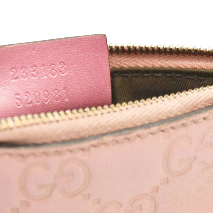 Gucci  Guccissima Signature Key Case Carmine Rose