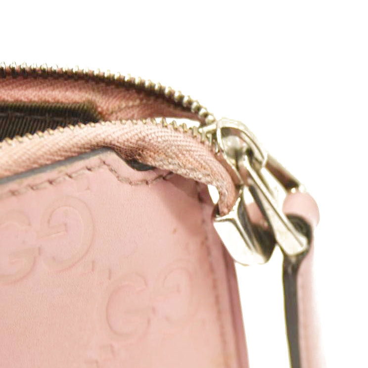 Gucci  Guccissima Signature Key Case Carmine Rose