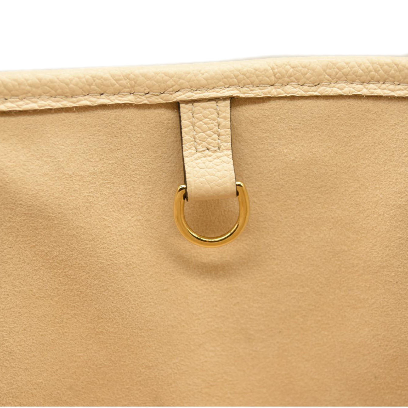 LOUIS VUITTON Empreinte Monogram Giant Neverfull MM Cream