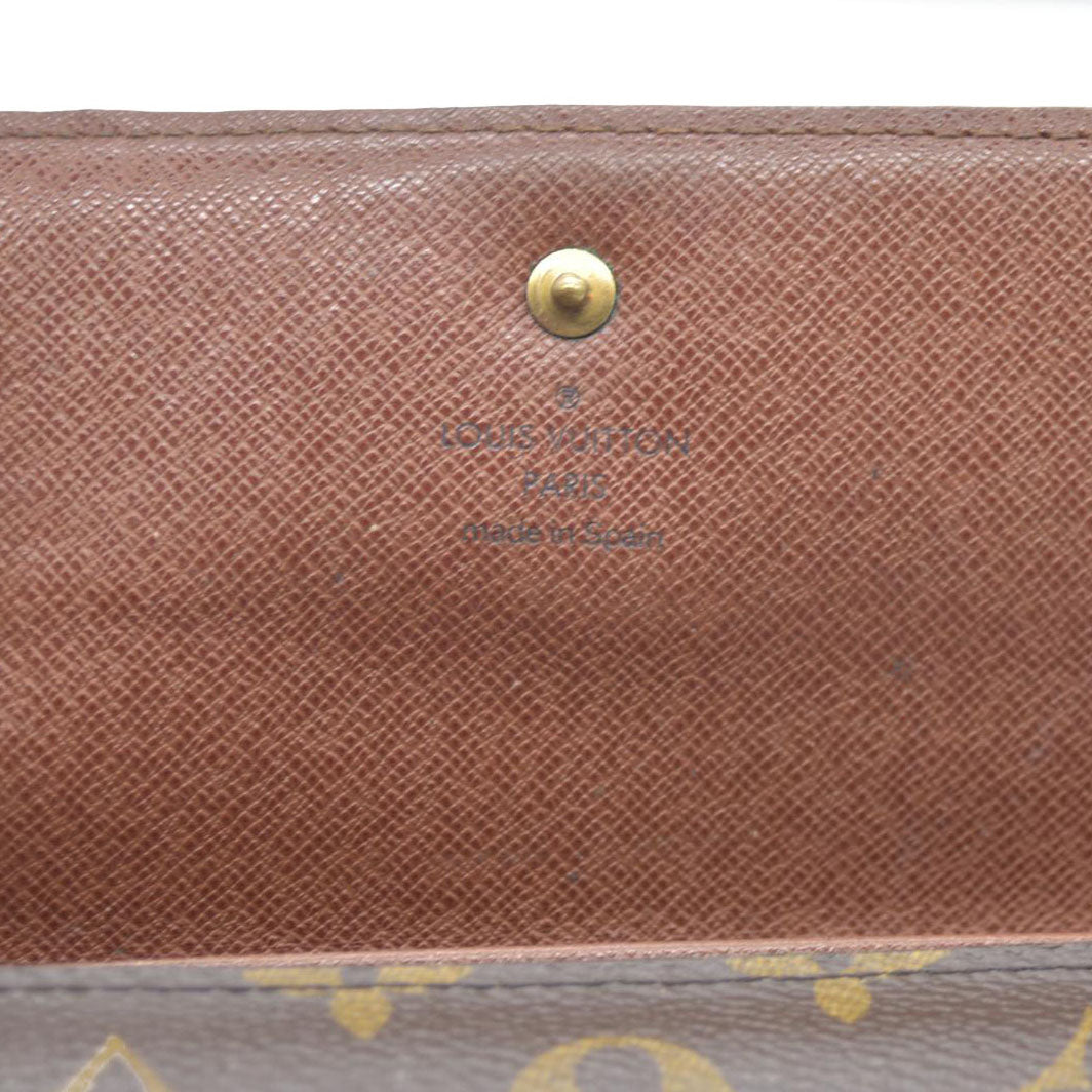 Louis Vuitton Monogram Pochette Passeport Trifold Wallet Brown CA0065