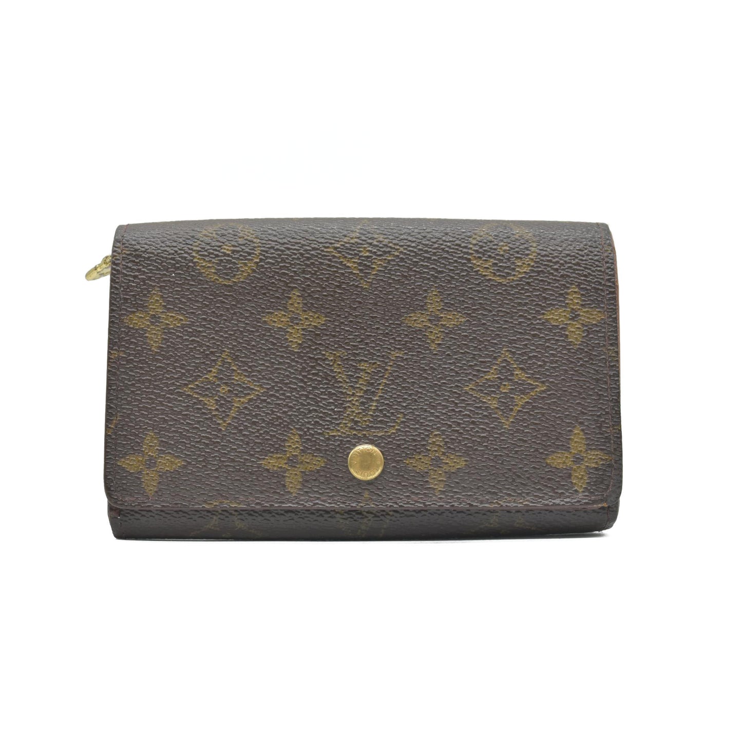 $560 2000 Louis Vuitton Monogram Porte Monnaie Billets Trésor Wallet CA0030