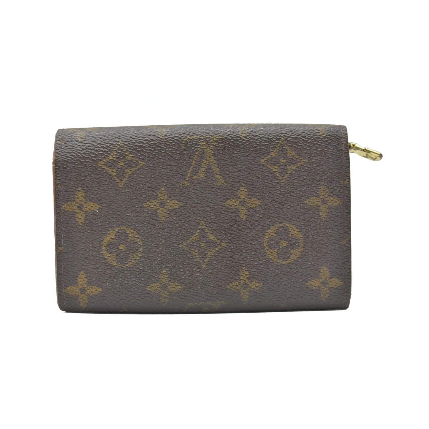 $560 2000 Louis Vuitton Monogram Porte Monnaie Billets Trésor Wallet CA0030