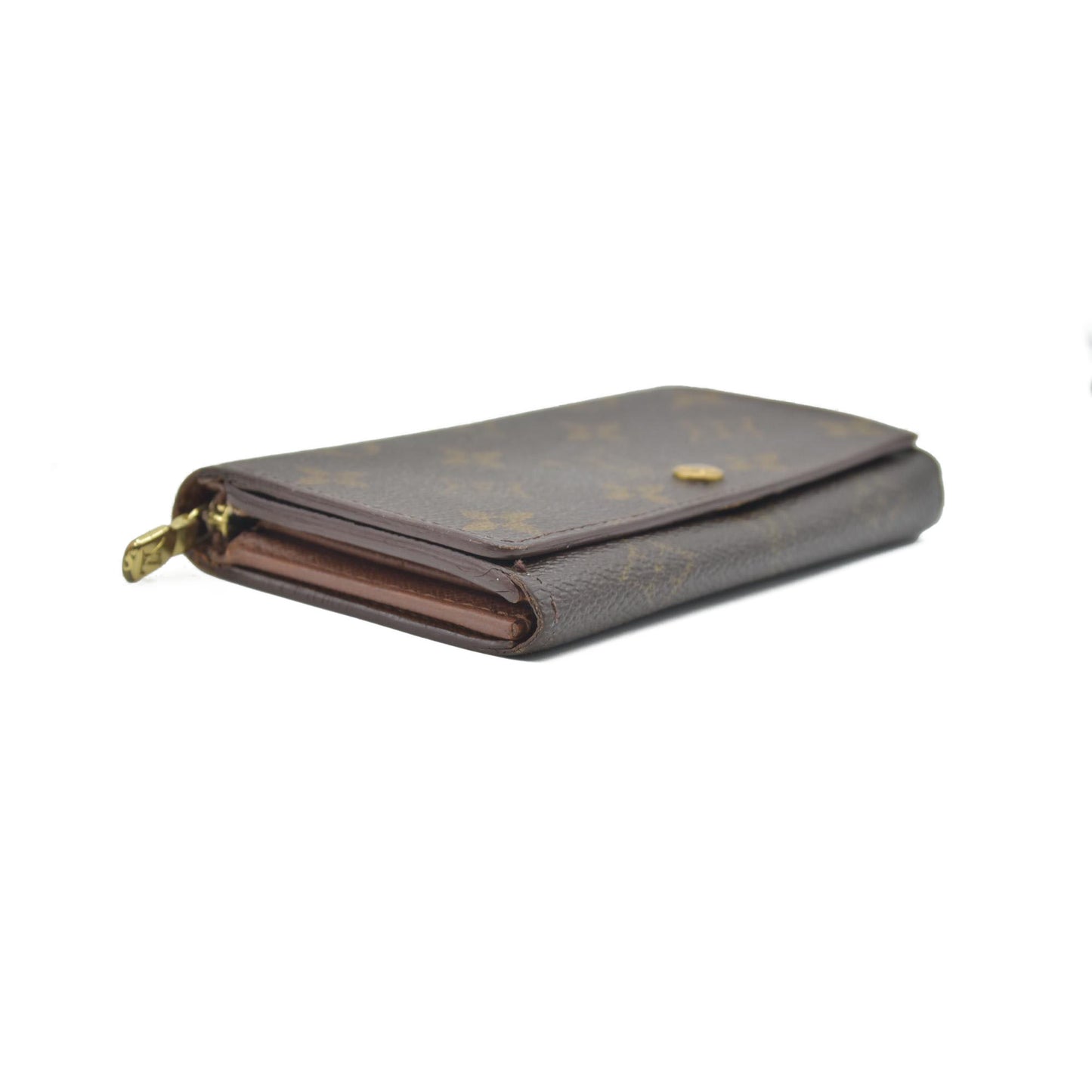 $560 2000 Louis Vuitton Monogram Porte Monnaie Billets Trésor Wallet CA0030