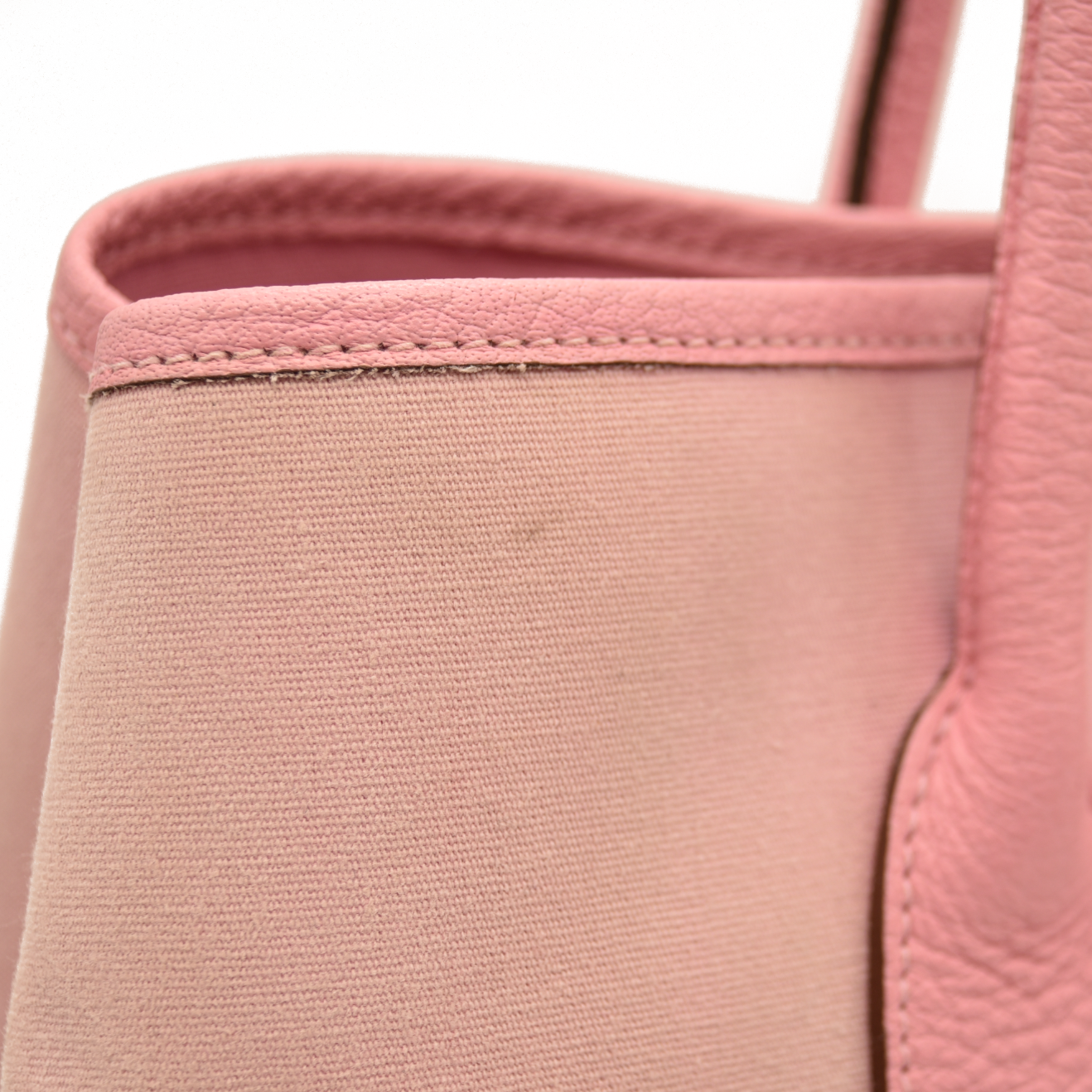 AUCTION $3500 Hermes  Toile Epsom Verso Garden Party 36 MM Bubblegum Rubis Square P