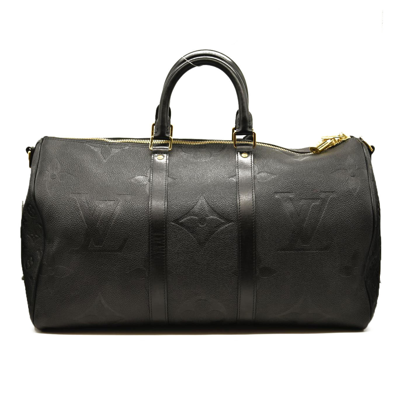 LOUIS VUITTON Empreinte Monogram Giant Keepall Bandouliere 45 Black