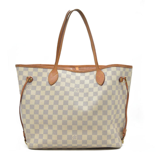 $2200 Louis Vuttion Damier Azur Neverfull MM Rose Ballerine