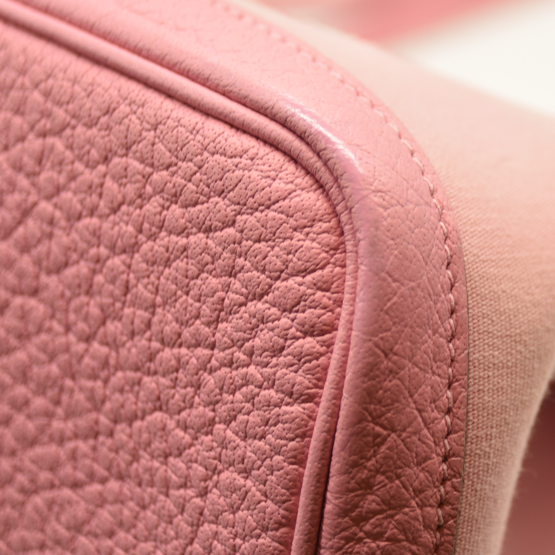 AUCTION $3500 Hermes  Toile Epsom Verso Garden Party 36 MM Bubblegum Rubis Square P