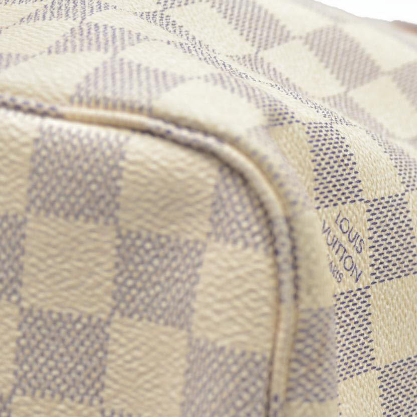 $2200 Louis Vuttion Damier Azur Neverfull MM Rose Ballerine