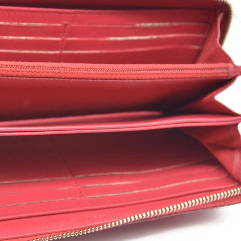 CHANEL Quilted Matelasse CC Logo Lambskin Zip Around Long Wallet Pink