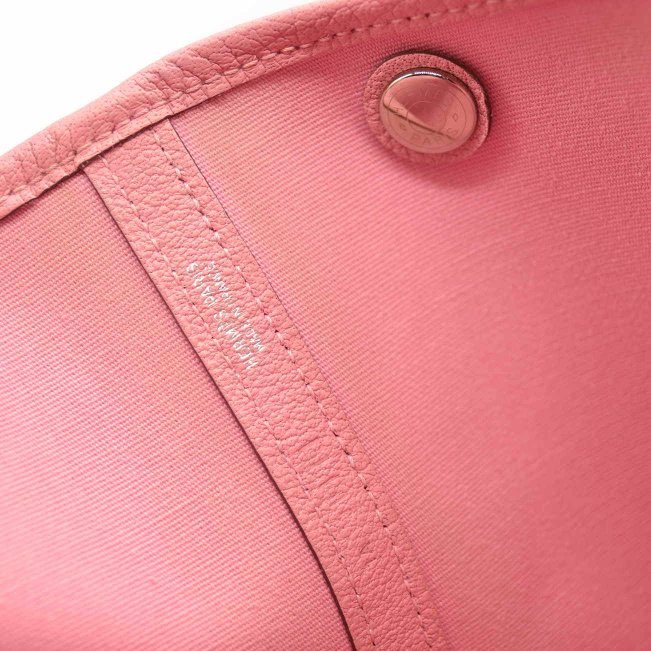 AUCTION $3500 Hermes  Toile Epsom Verso Garden Party 36 MM Bubblegum Rubis Square P