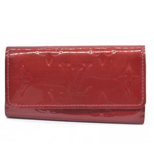 $345 Louis Vuitton Monogram Vernis Leather Multicles 4 Ring Key Case TN2153