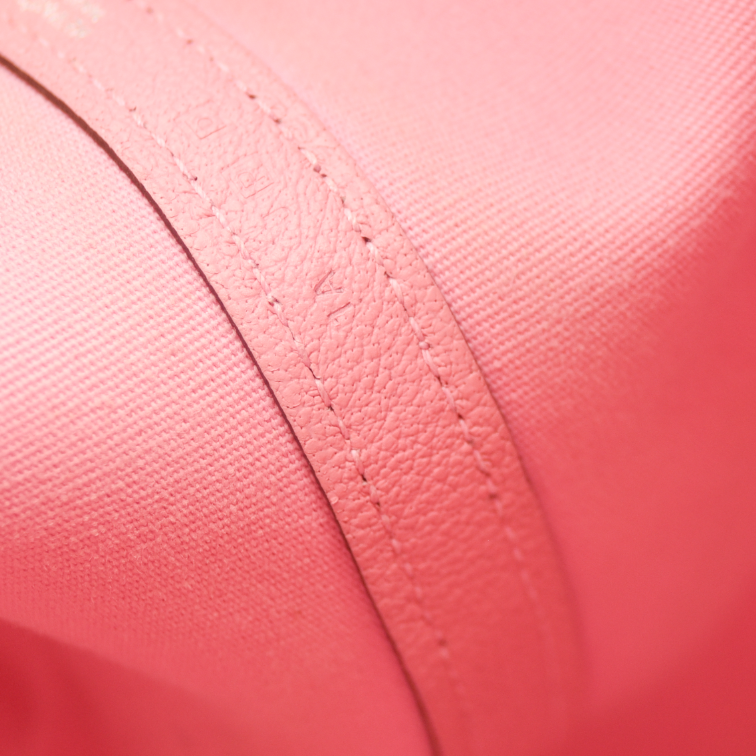 AUCTION $3500 Hermes  Toile Epsom Verso Garden Party 36 MM Bubblegum Rubis Square P