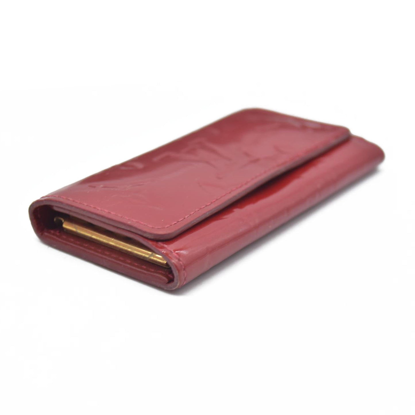 $345 Louis Vuitton Monogram Vernis Leather Multicles 4 Ring Key Case TN2153