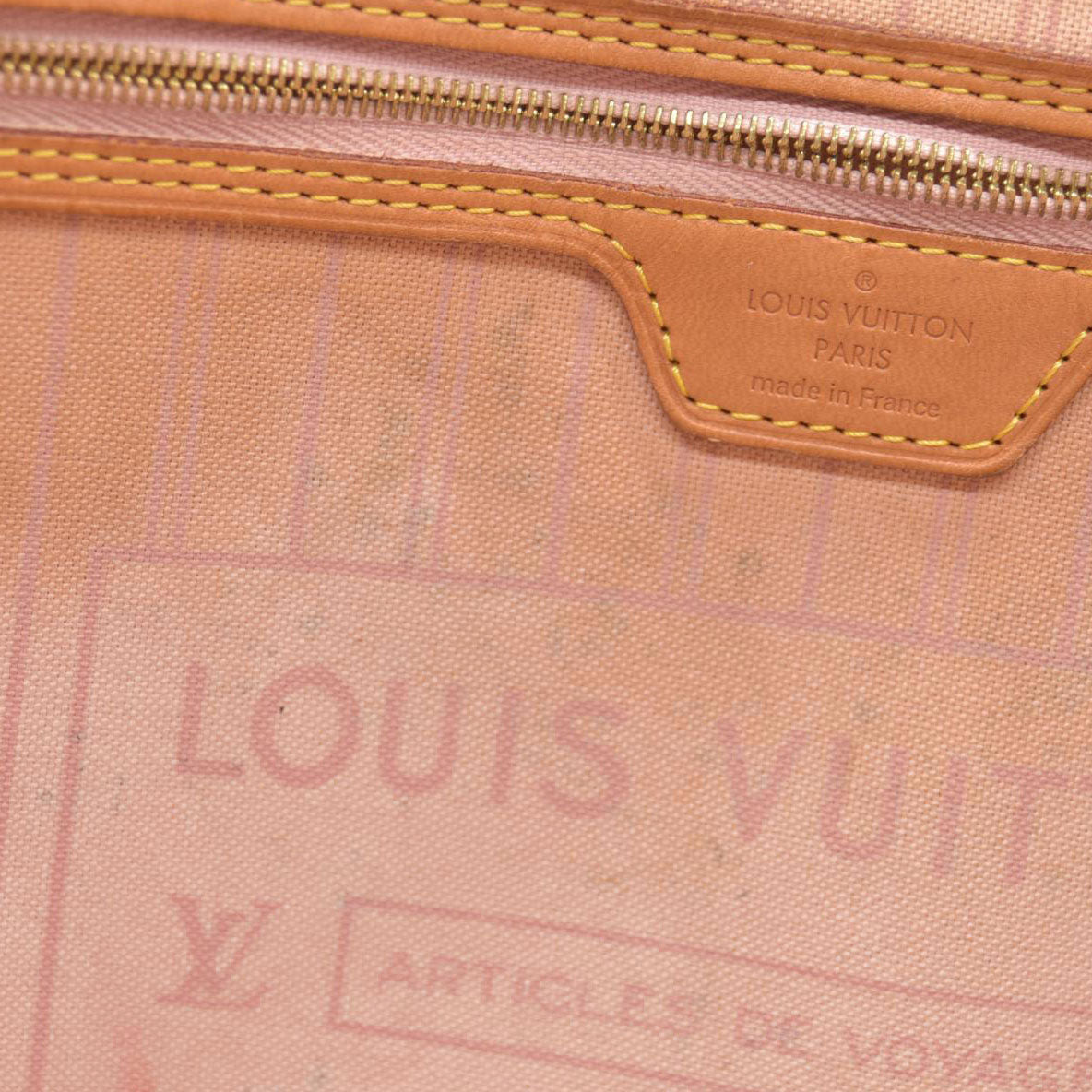 $2200 Louis Vuttion Damier Azur Neverfull MM Rose Ballerine