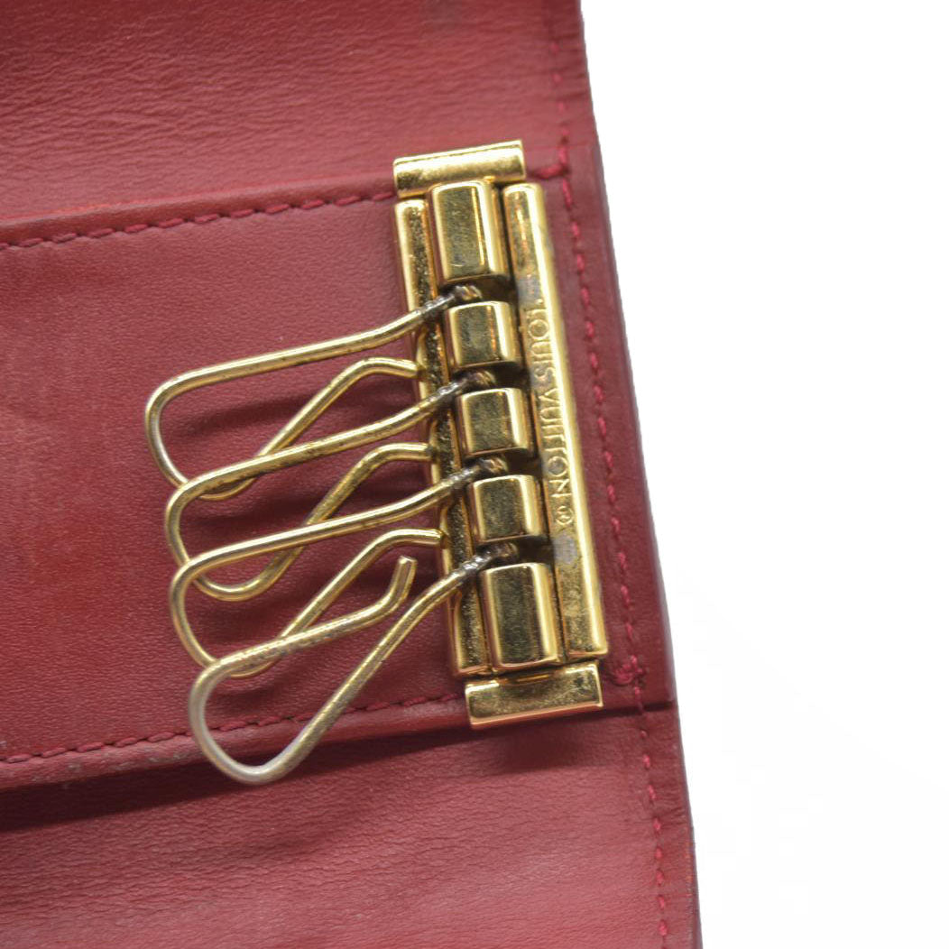 $345 Louis Vuitton Monogram Vernis Leather Multicles 4 Ring Key Case TN2153