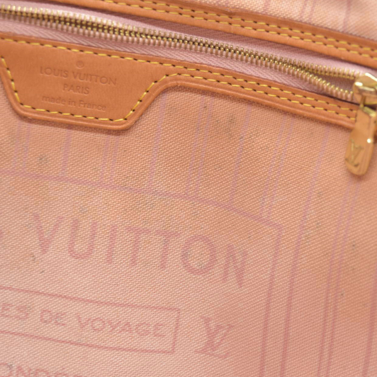 $2200 Louis Vuttion Damier Azur Neverfull MM Rose Ballerine