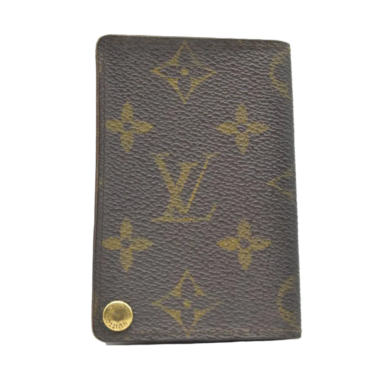 $425 2001 Louis Vuitton Monogram Porte Cartes Credit Pression Card Case CT1001
