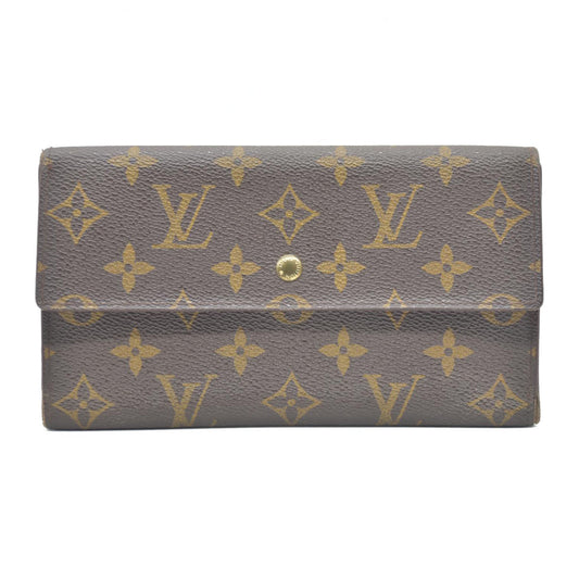 Louis Vuitton Monogram Porte Tresor International Trifold Long Wallet TH0026