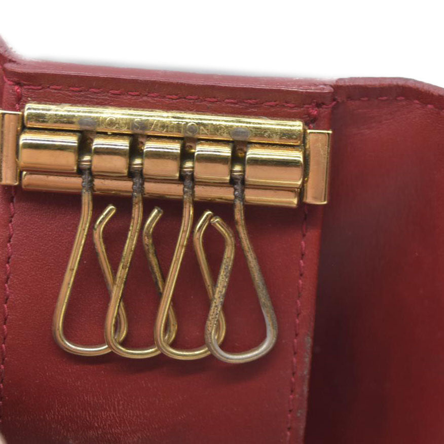$345 Louis Vuitton Monogram Vernis Leather Multicles 4 Ring Key Case TN2153
