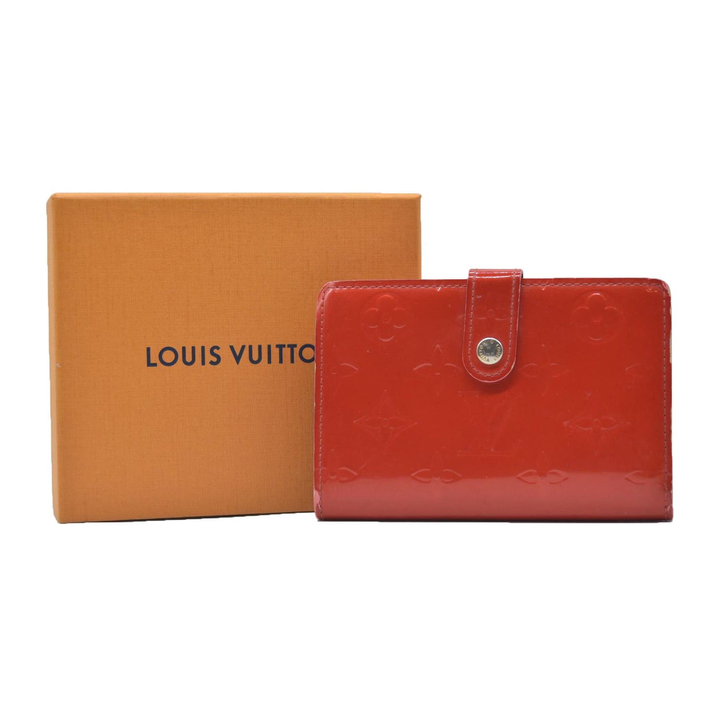 $935 Louis Vuitton Monogram Vernis Porte Monnaie Billets Viennois Wallet MI0015