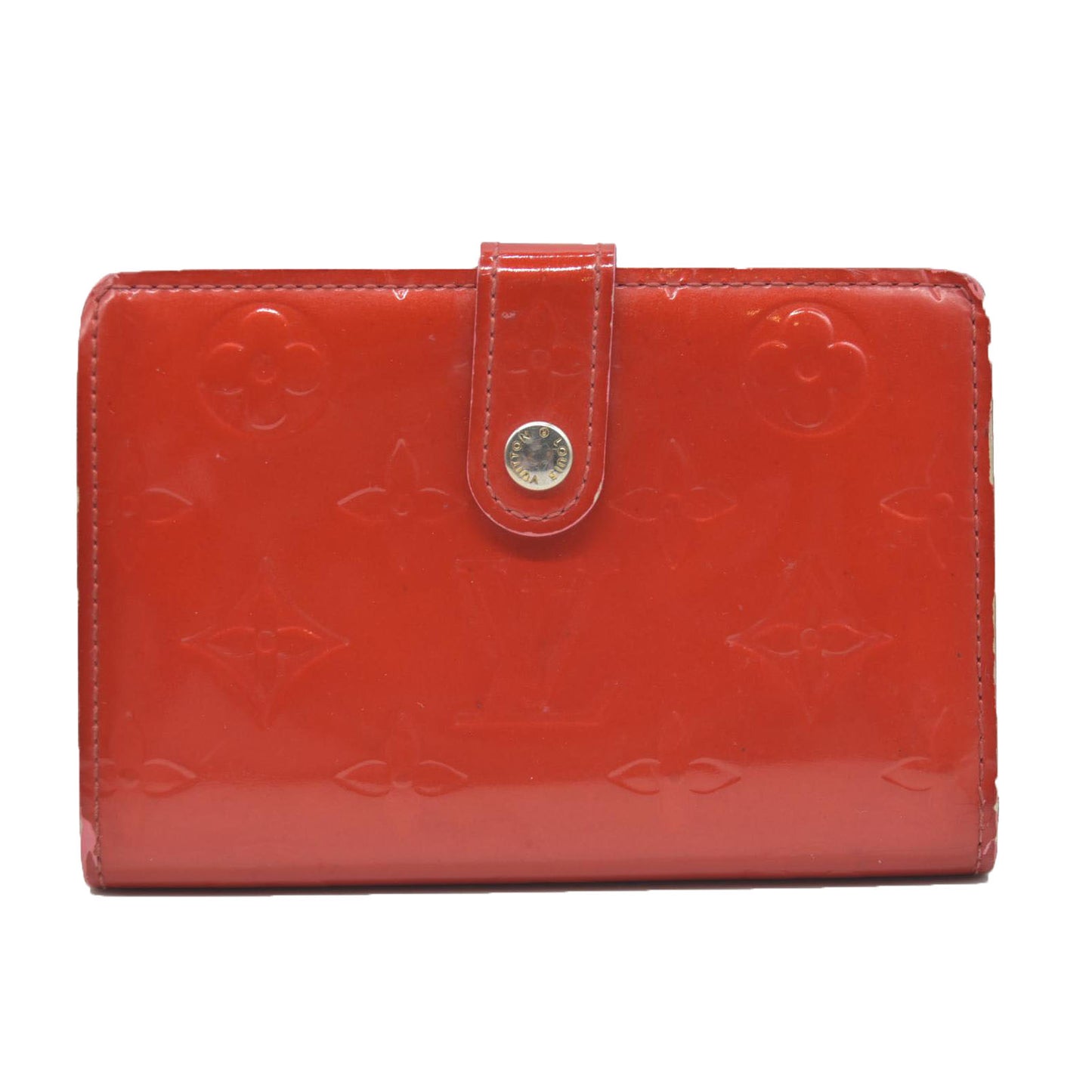$935 Louis Vuitton Monogram Vernis Porte Monnaie Billets Viennois Wallet MI0015