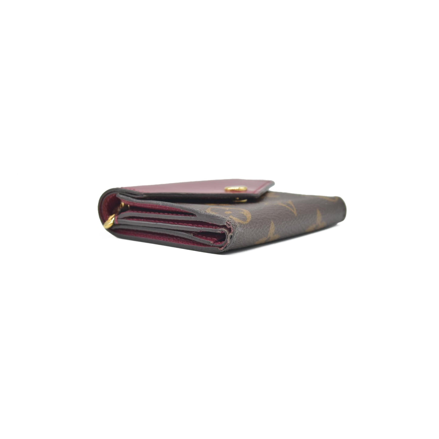 $675 2020 Louis Vuitton Monogram Portefeuille Zoe Mini Trifold Wallet MI3260