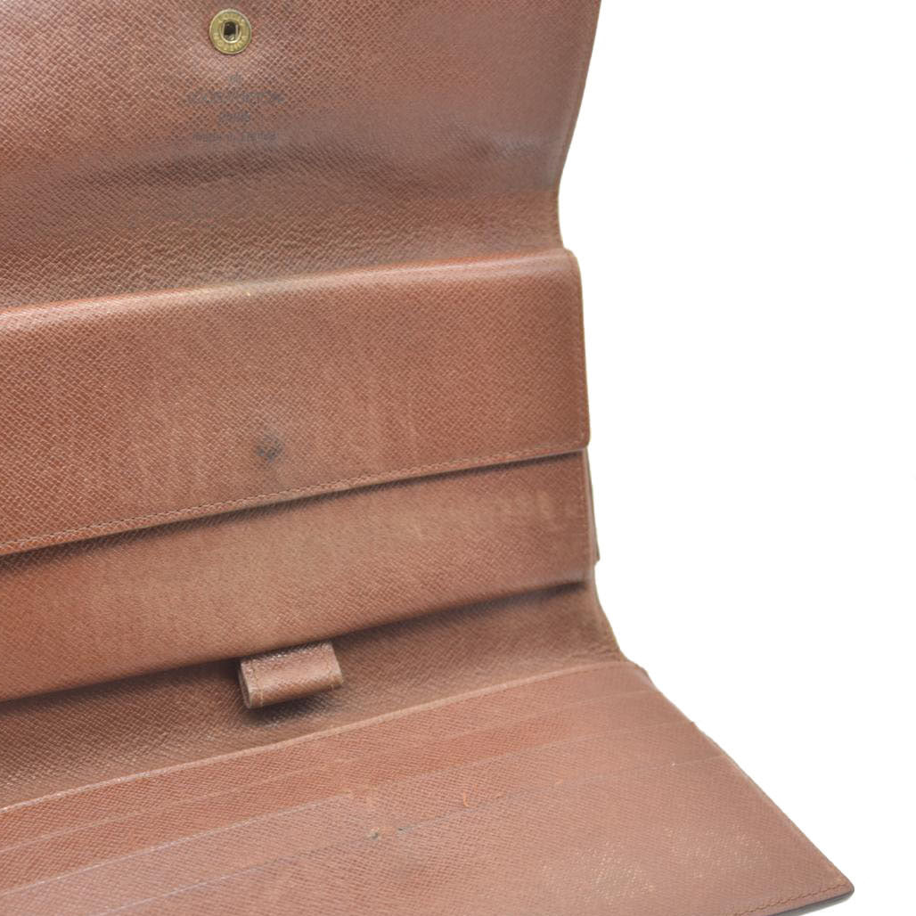 Louis Vuitton Monogram Porte Tresor International Trifold Long Wallet TH0026