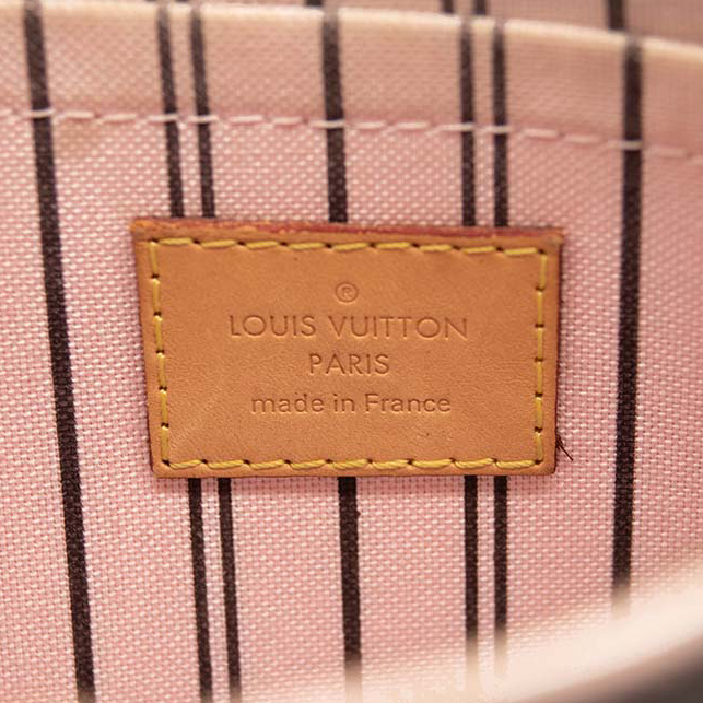 USED Louis Vuitton Monogram Neverfull MM GM Pochette Rose Ballerine