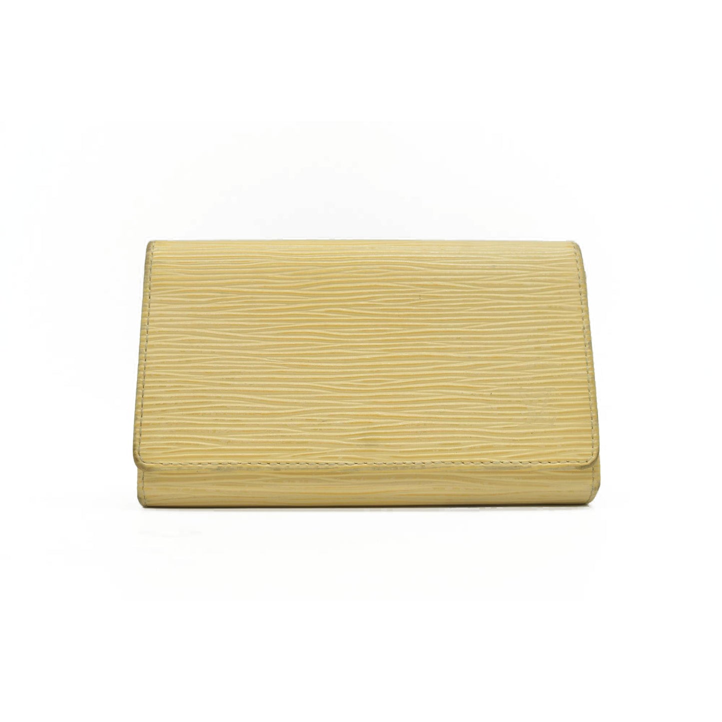 $605 2001 Louis Vuitton Epi Porte Monnaie Billets Tresor Leather Bifold Wallet SR0001