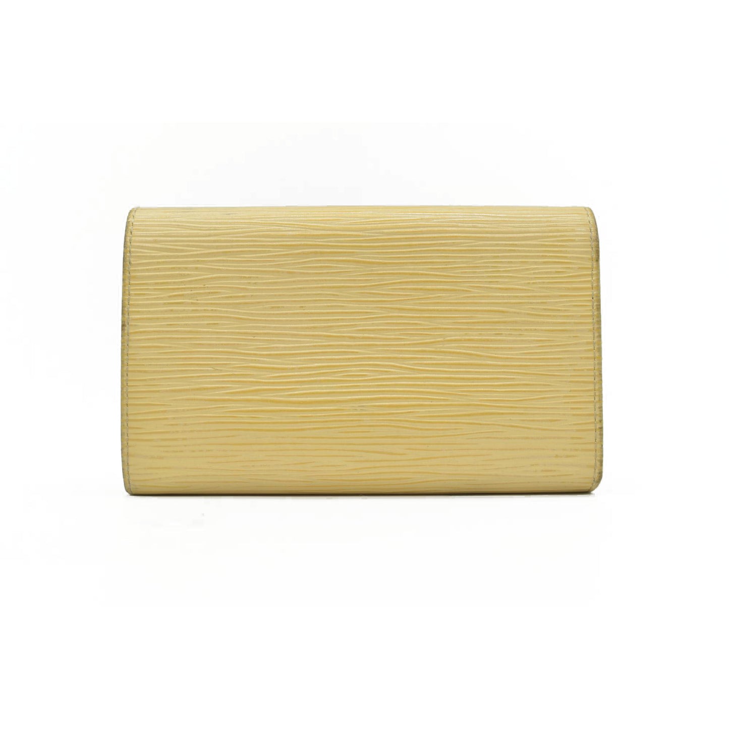 $605 2001 Louis Vuitton Epi Porte Monnaie Billets Tresor Leather Bifold Wallet SR0001