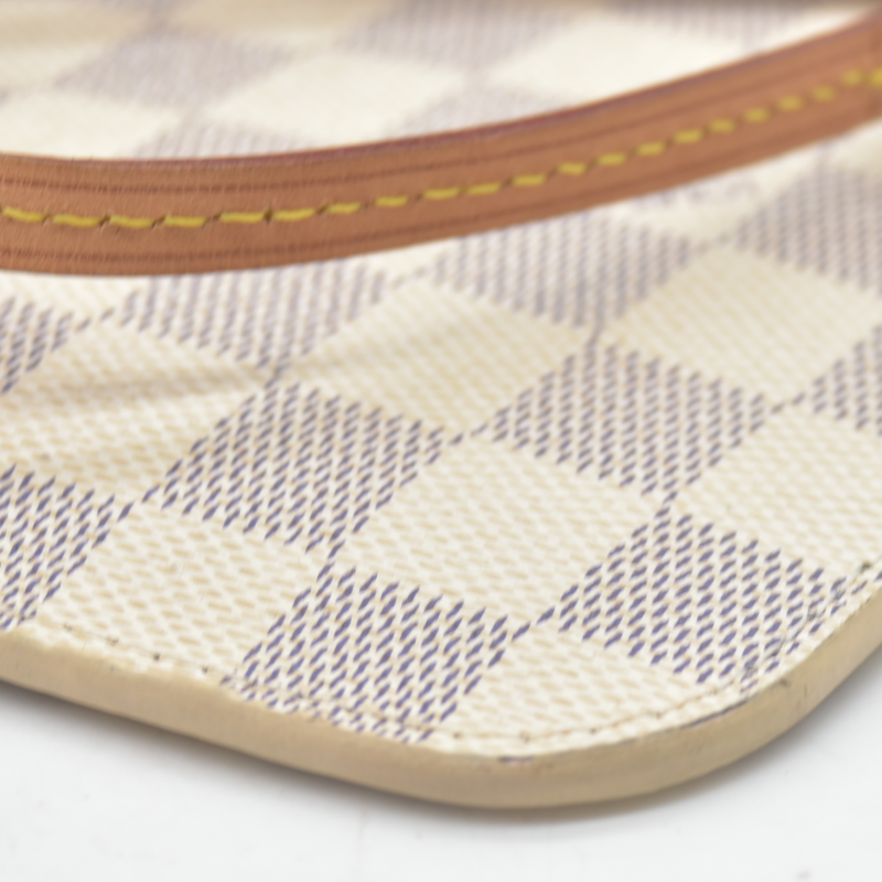 AUCTION $600 Louis Vuitton  Damier Azur Neverfull MM GM Pochette Rose Ballerine