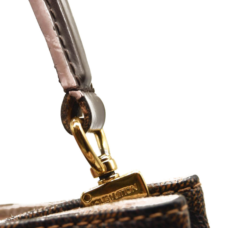 Louis Vuitton Damier Ebene Caissa Hobo Rose Ballerine