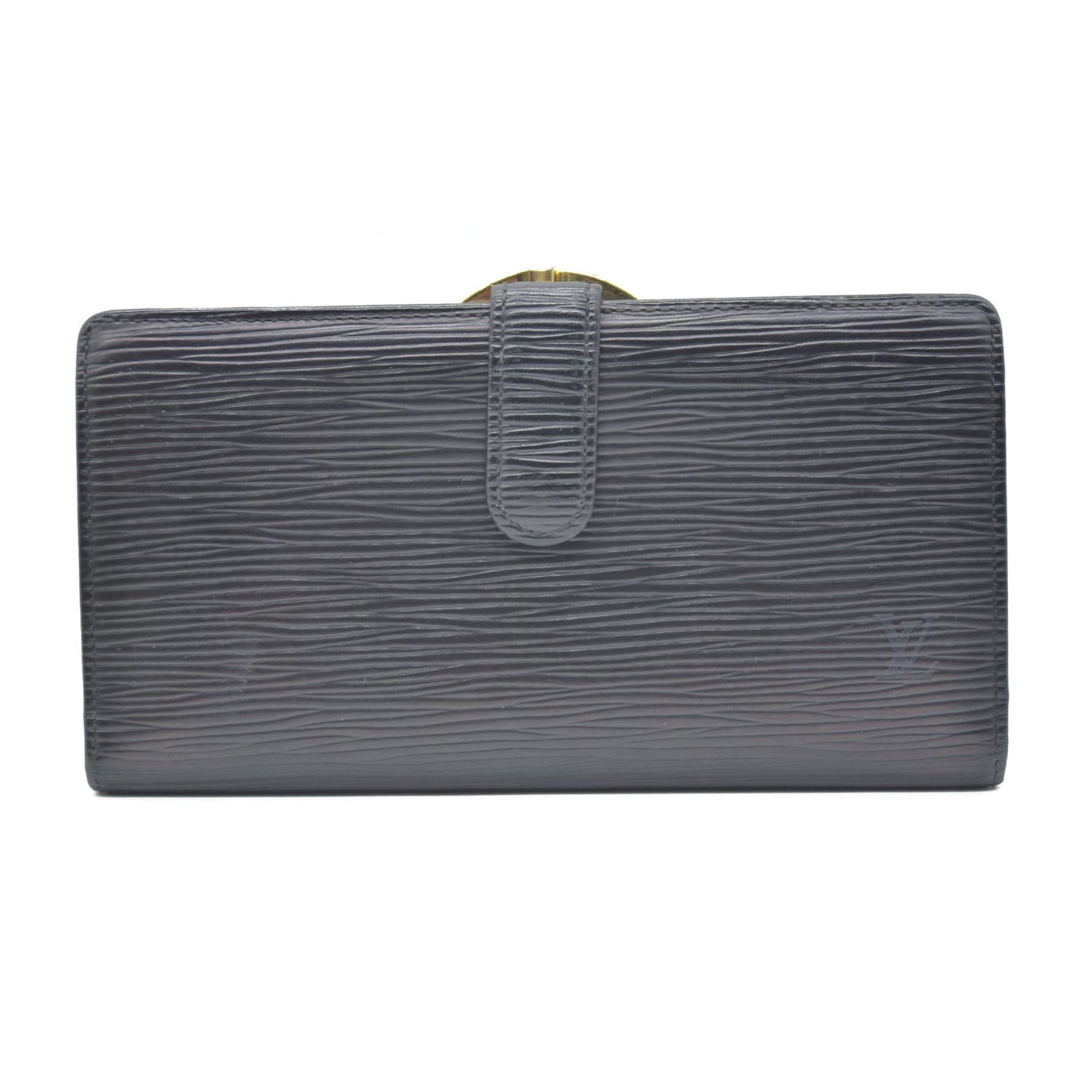Louis Vuitton Epi Continental Clutch Bifold Long Wallet Black MI1929