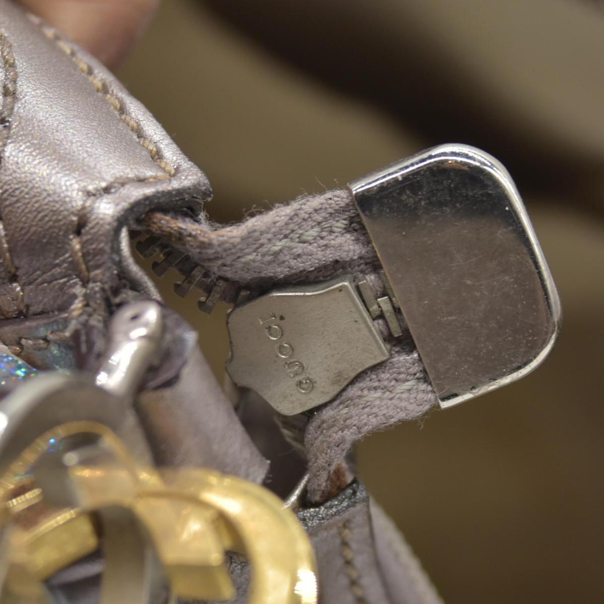 Gucci Metallic Guccissima Medium GG Twins Hobo Mauve