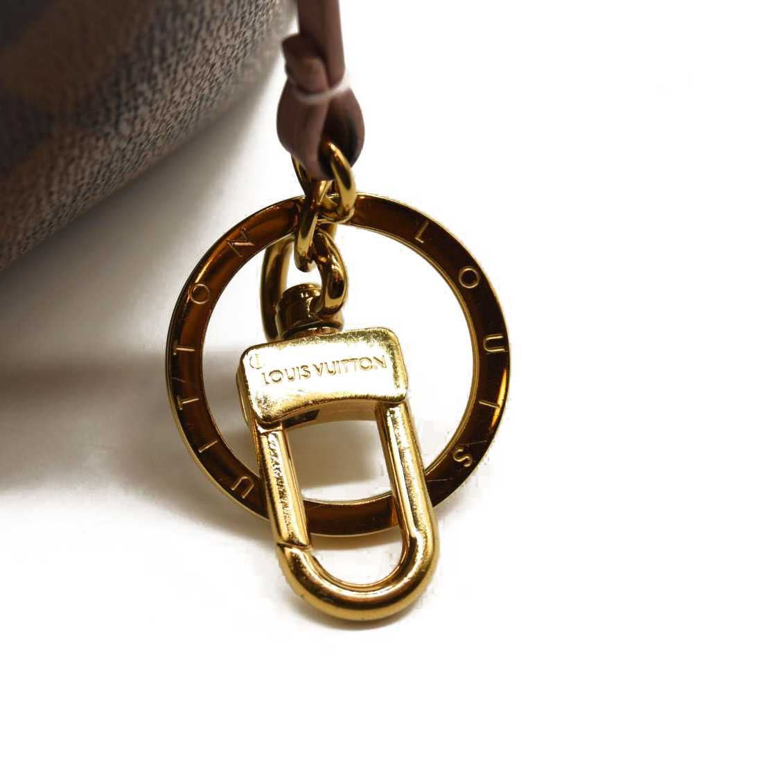 Louis Vuitton Damier Ebene Caissa Hobo Rose Ballerine