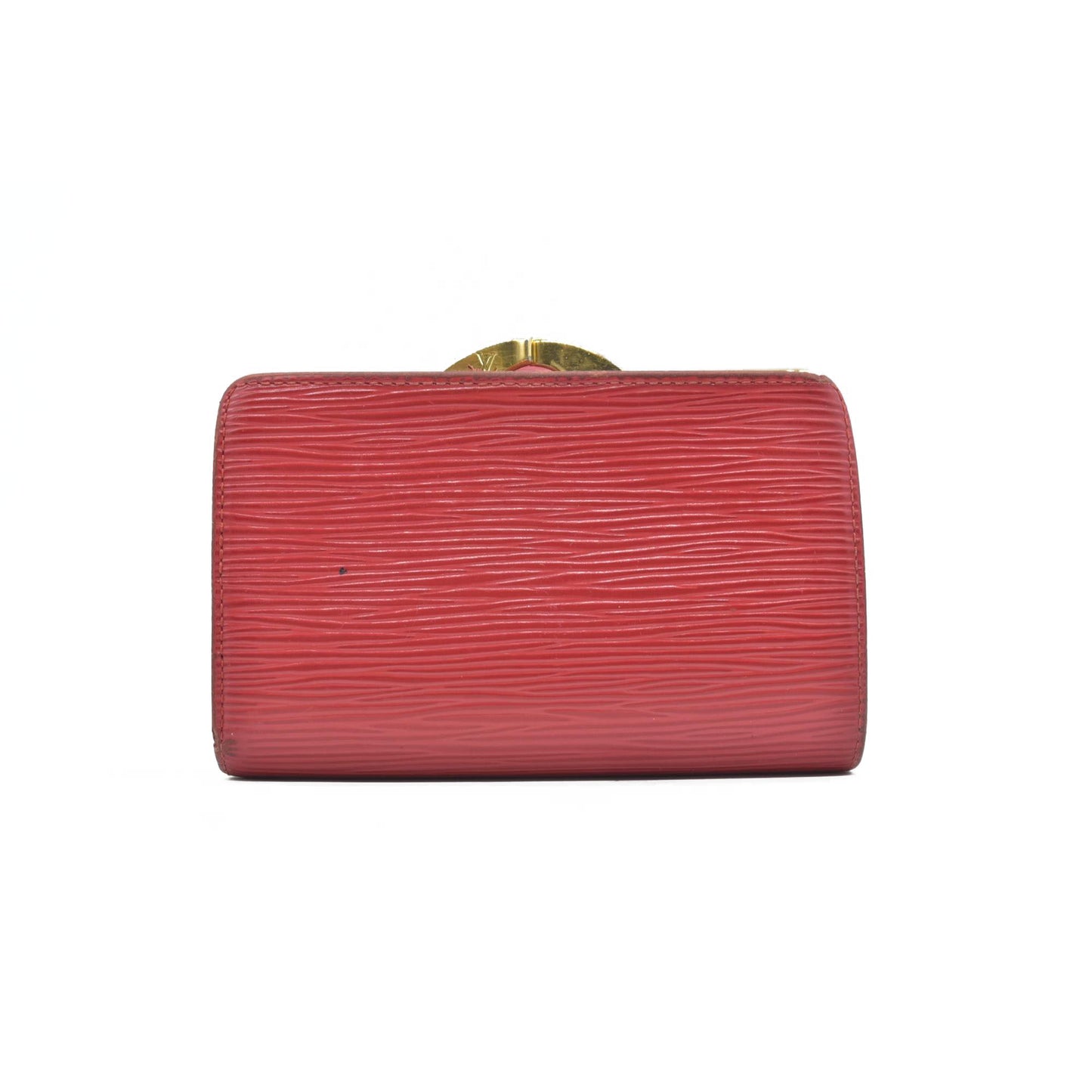 $950 2005 Louis Vuitton Epi French Kisslock Wallet Porte Monnaie Billets Viennois MI0065