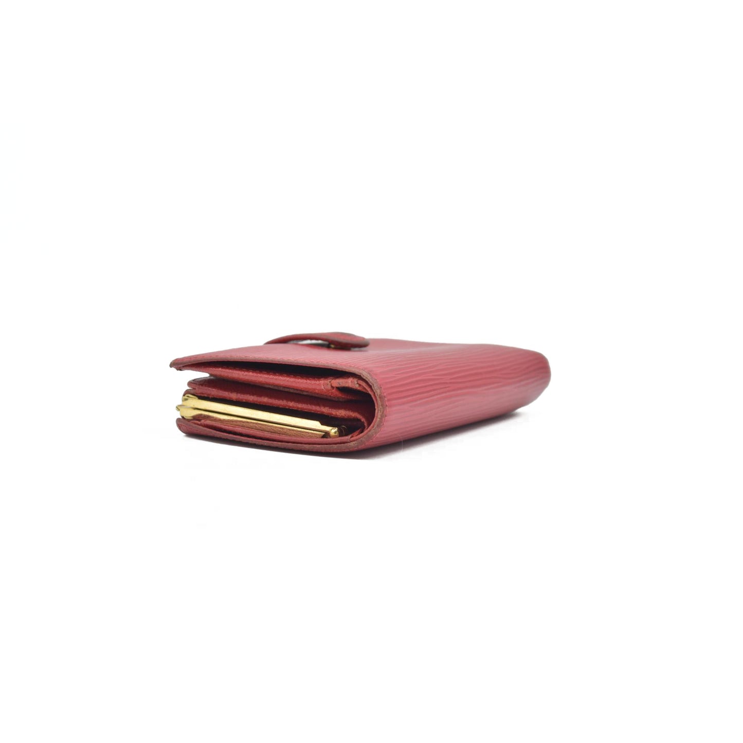 $950 2005 Louis Vuitton Epi French Kisslock Wallet Porte Monnaie Billets Viennois MI0065