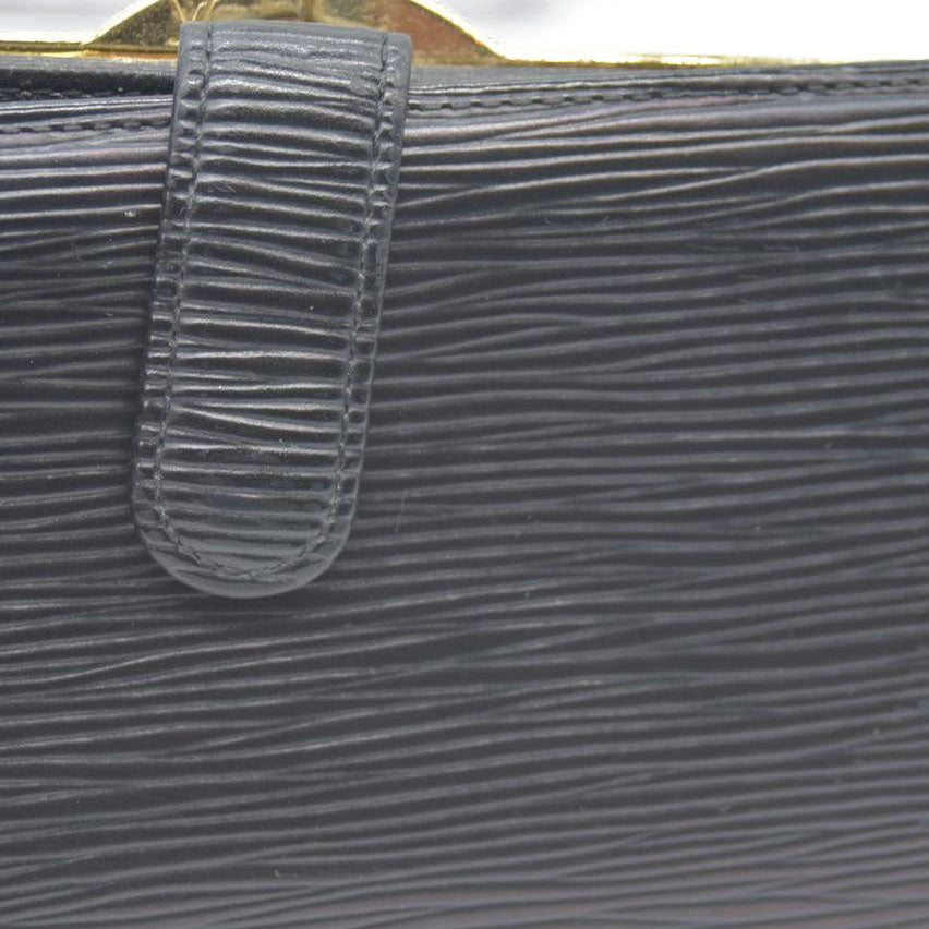 Louis Vuitton Epi Continental Clutch Bifold Long Wallet Black MI1929