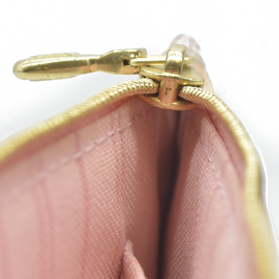 AUCTION $600 Louis Vuitton  Damier Azur Neverfull MM GM Pochette Rose Ballerine