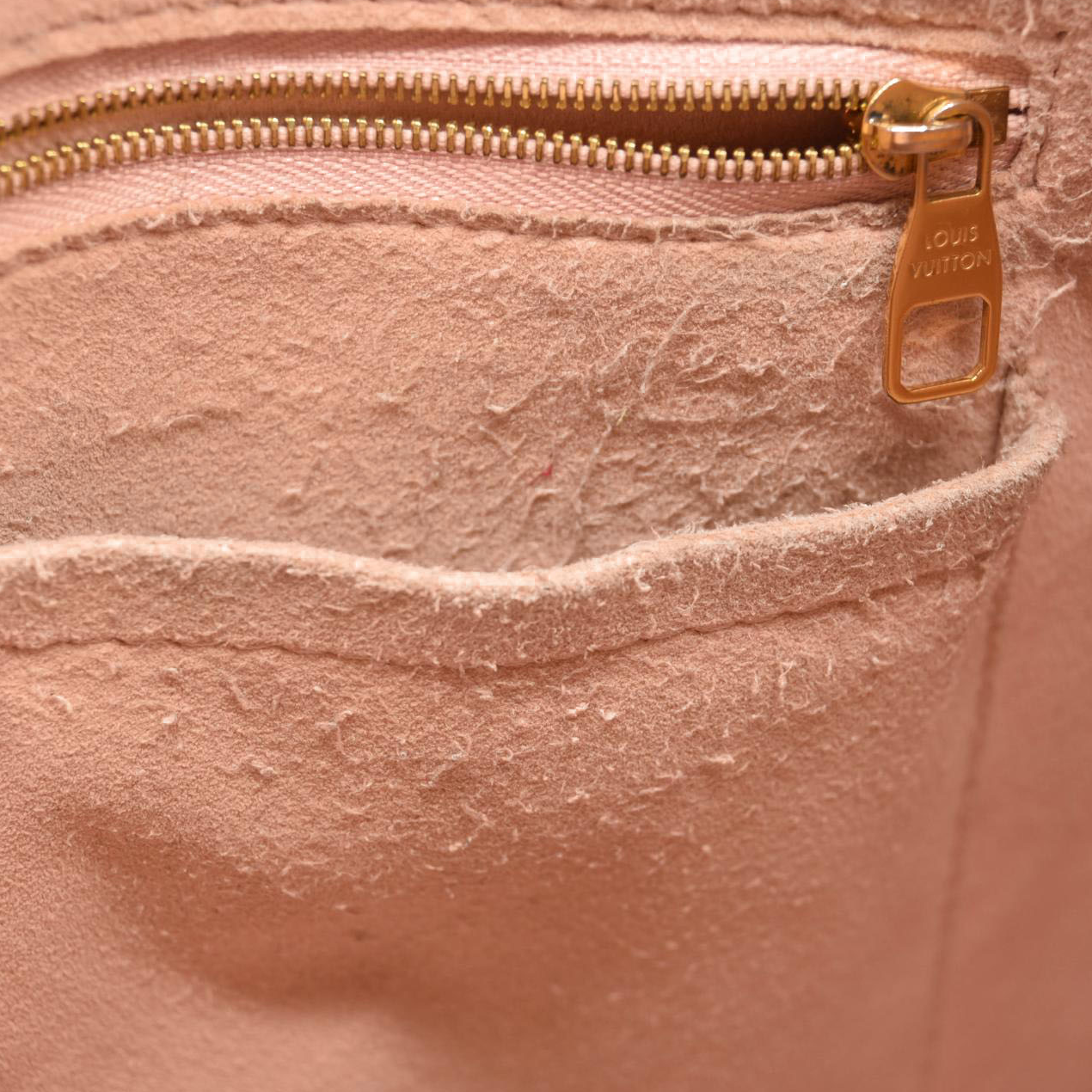 Louis Vuitton Damier Ebene Caissa Hobo Rose Ballerine