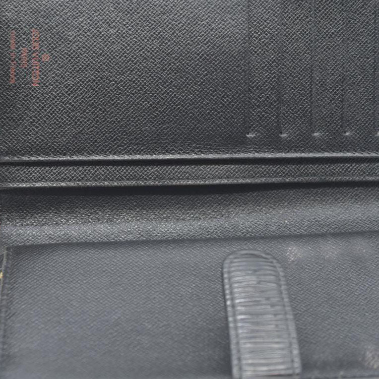 Louis Vuitton Epi Continental Clutch Bifold Long Wallet Black MI1929
