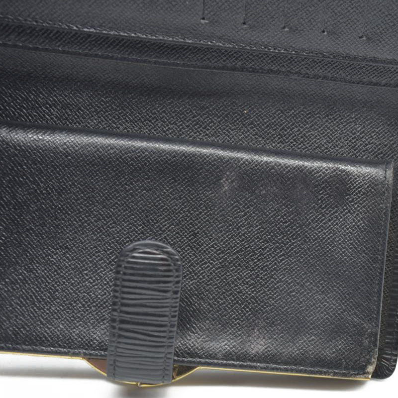Louis Vuitton Epi Continental Clutch Bifold Long Wallet Black MI1929