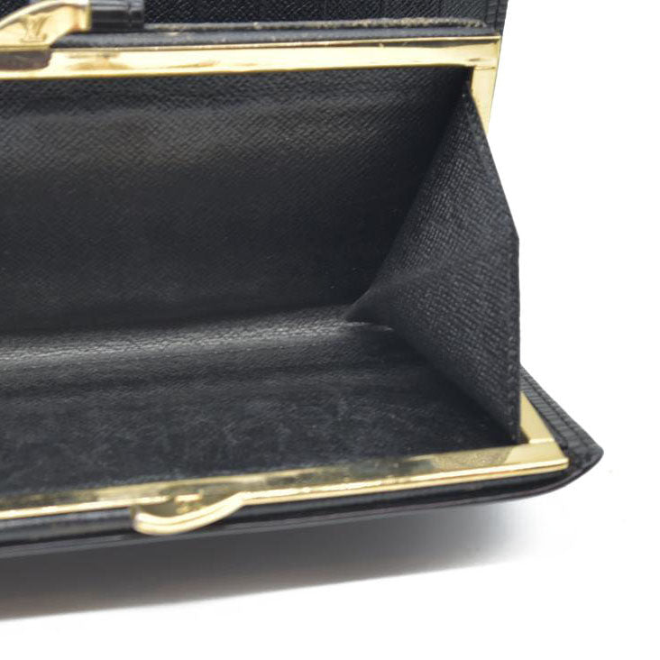 Louis Vuitton Epi Continental Clutch Bifold Long Wallet Black MI1929