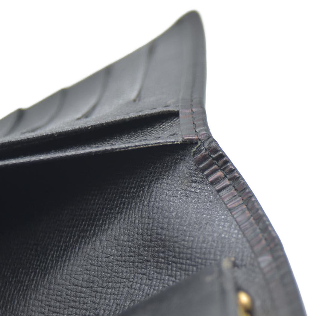 Louis Vuitton Epi Continental Clutch Bifold Long Wallet Black MI1929