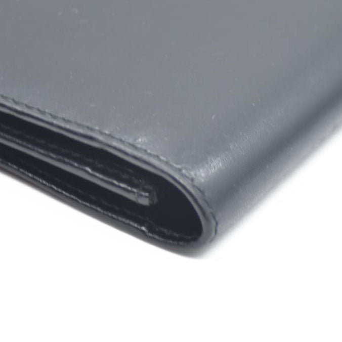 BALLY BB Logo Leather Long Bifold Wallet Black