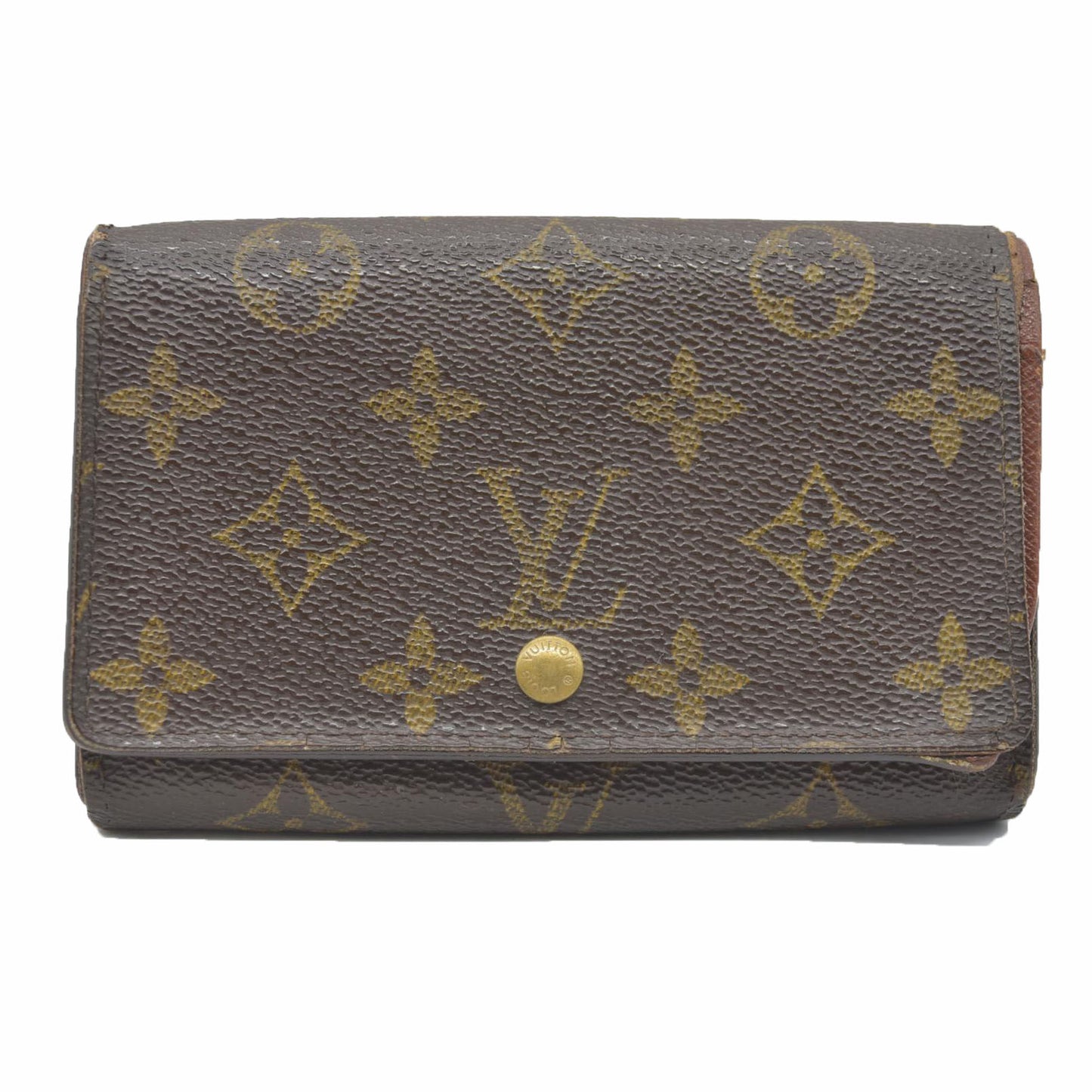 $725 Louis Vuitton Monogram Porte Monnaie Billets Tresor Bifold Wallet CA1021