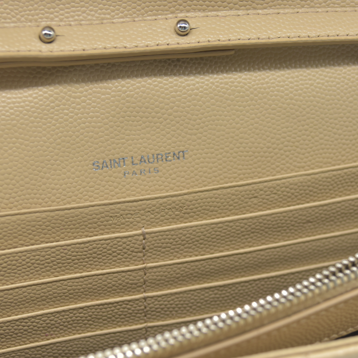 $1690 Saint Laurent Chevron Envelope Medium Crossbody Beige