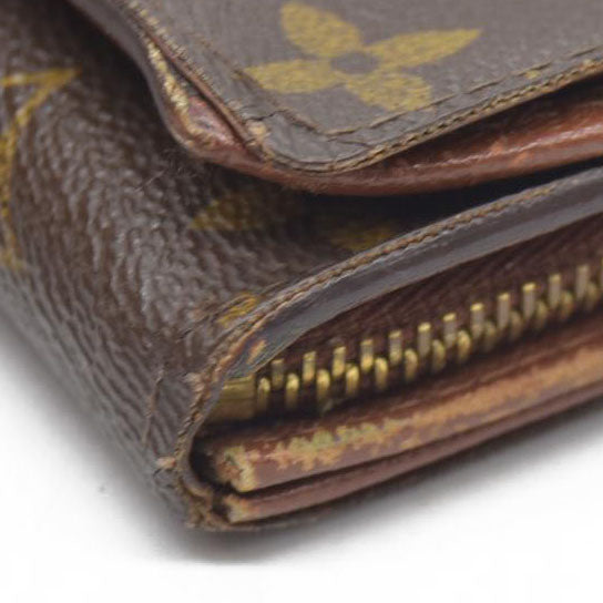$725 Louis Vuitton Monogram Porte Monnaie Billets Tresor Bifold Wallet CA1021